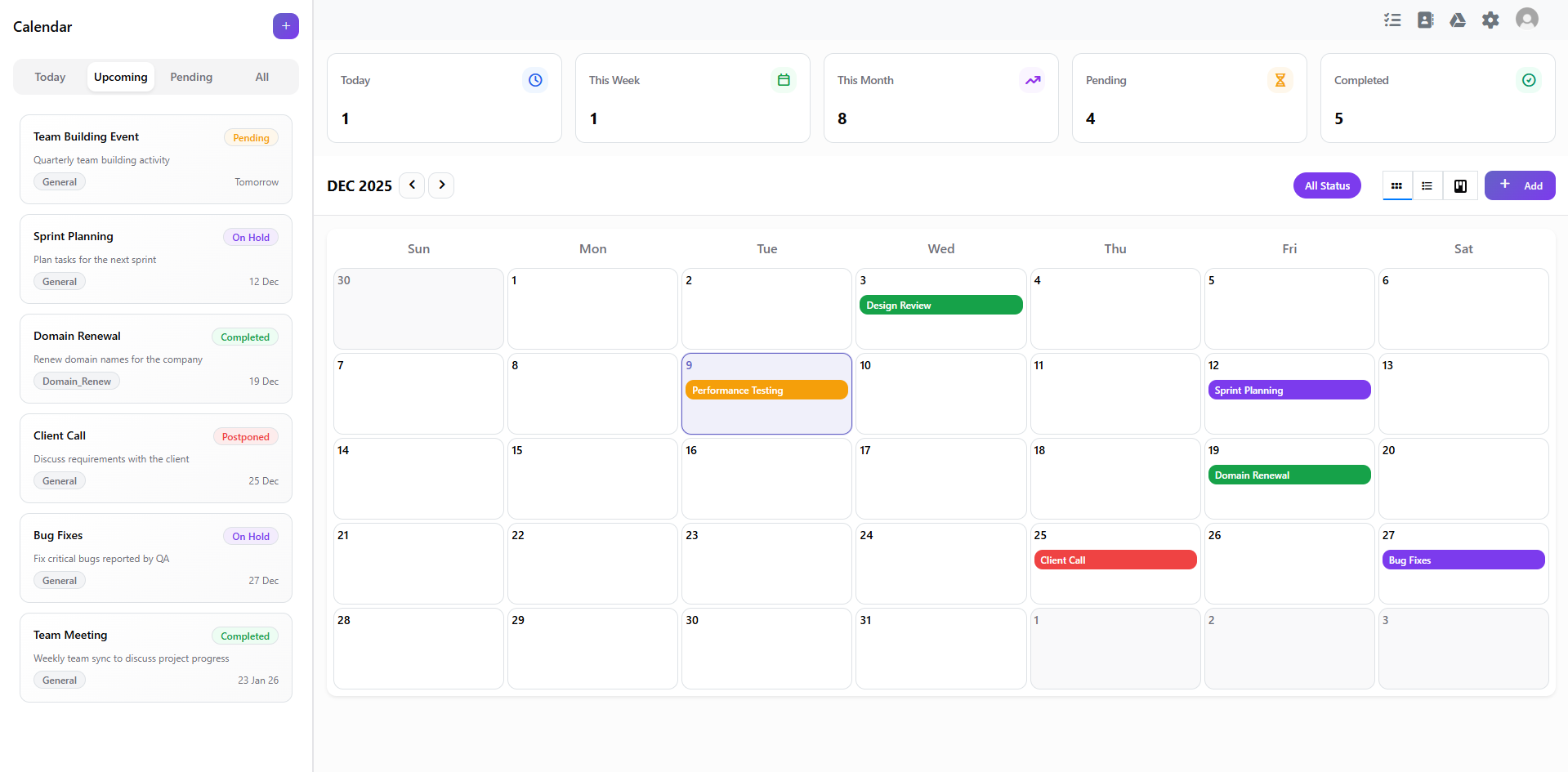 Dashboard screenshot 1